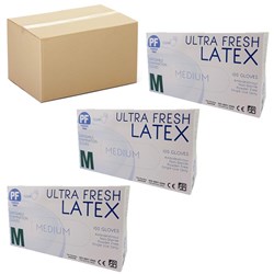 Latex Gloves - Medium - Powder Free x 10 Bulk Buy Deal
